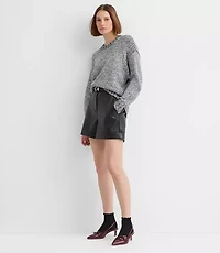 Petite Shimmer Marled Elliptical Hem Sweater