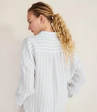 Haven Well Within Linen Striped Boxy Shirt