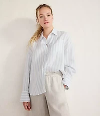 Haven Well Within Linen Striped Boxy Shirt