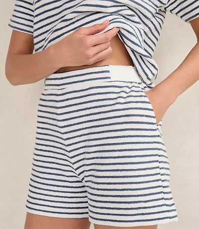Haven Well Within Cotton Blend Textured Stripe Shorts