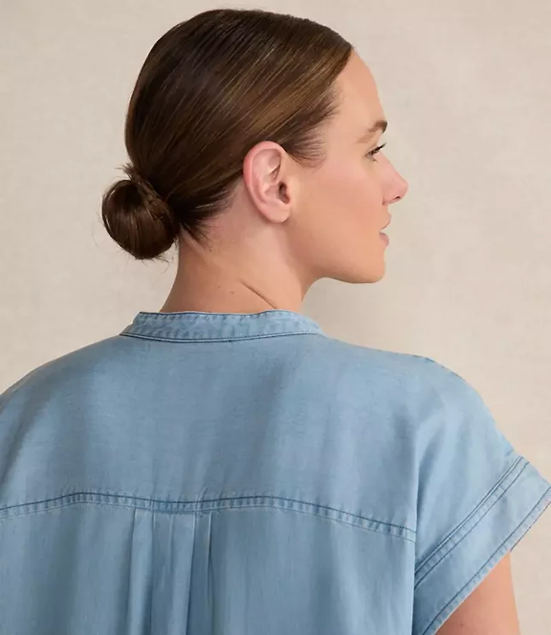 Haven Well Within Chambray Short Sleeve Dress