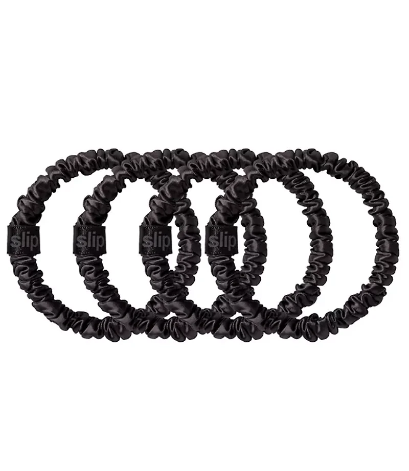 Slip Silk Black Skinny Scrunchies