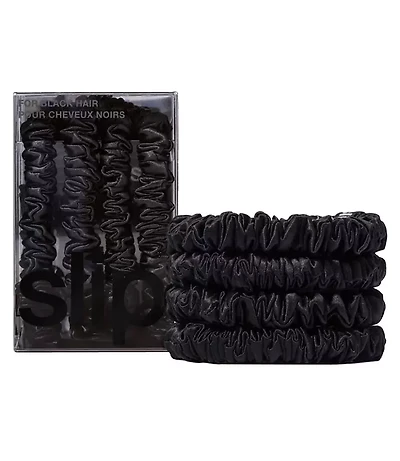 Slip Silk Black Skinny Scrunchies