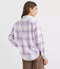 Petite Plaid Flannel Everyday Relaxed Pocket Shirt