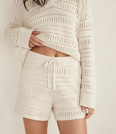 Haven Well Within Organic Cotton Open Stitch Shorts