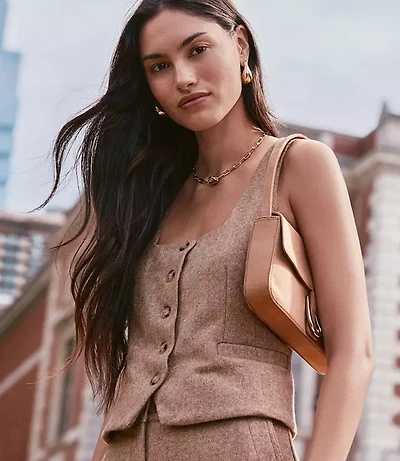 Herringbone Square Neck Vest Top