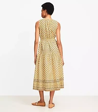 Petite Garden Poplin Tiered Midi Dress