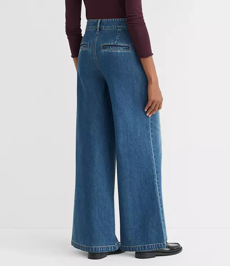 High Rise Trouser Jeans Vintage Mid Wash