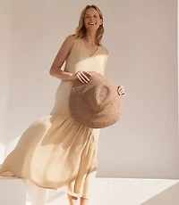 Haven Well Within Linen V-Neck Tiered Midi Dress