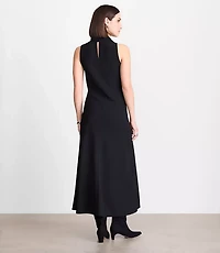 Petite LOFT Versa Crepe Drape Bias Maxi Dress