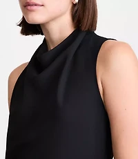 Petite LOFT Versa Crepe Drape Bias Maxi Dress