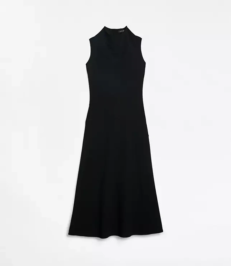 Petite LOFT Versa Crepe Drape Bias Maxi Dress