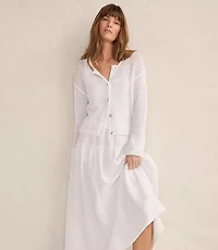 Haven Well Within Organic Cotton Linen Open Stitch Cardigan