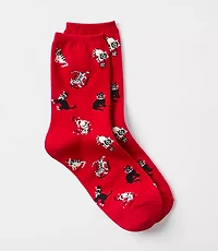 Holiday Kitten Crew Socks