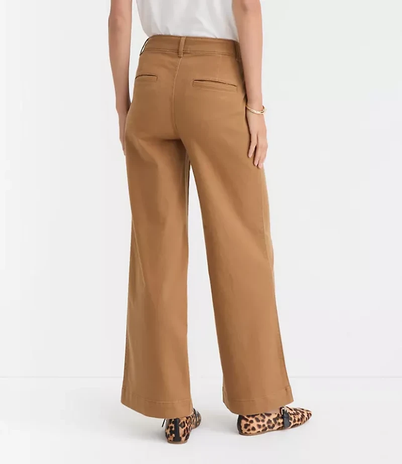 Palmer Wide Leg Pants Twill