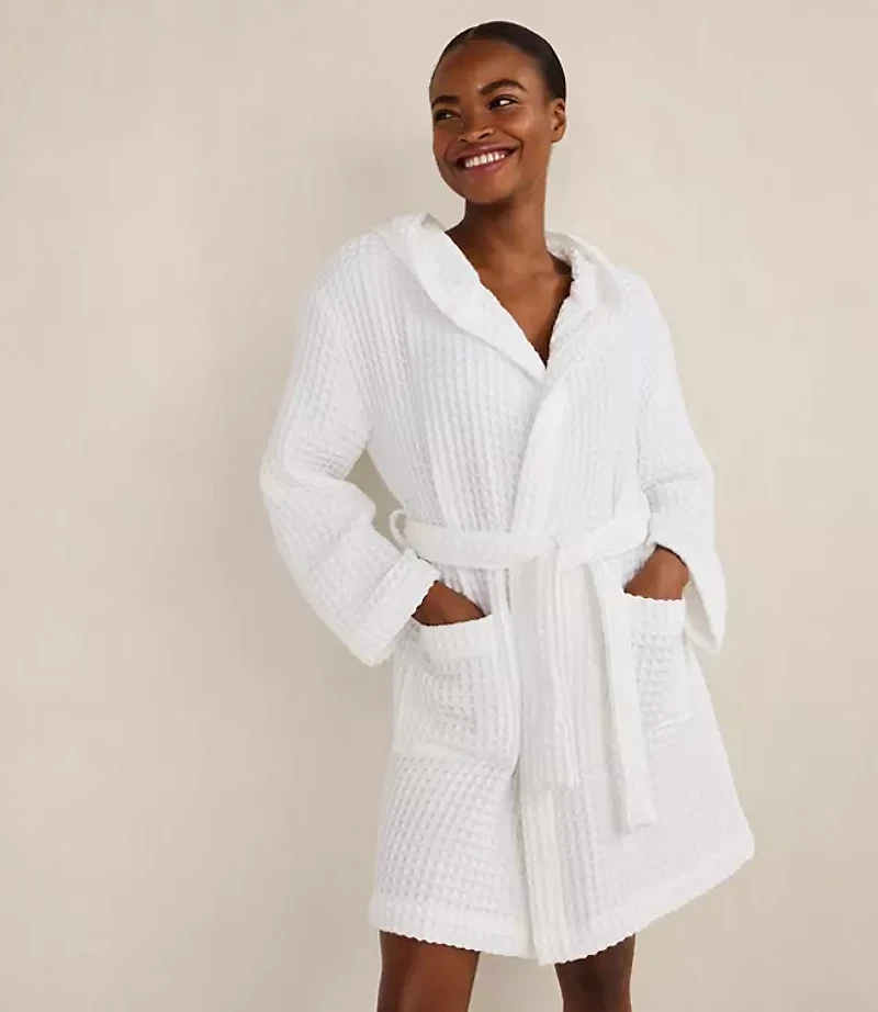 Haven Well Within Organic Cotton Waffle Hooded Robe