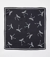 Bow Silk Square Scarf