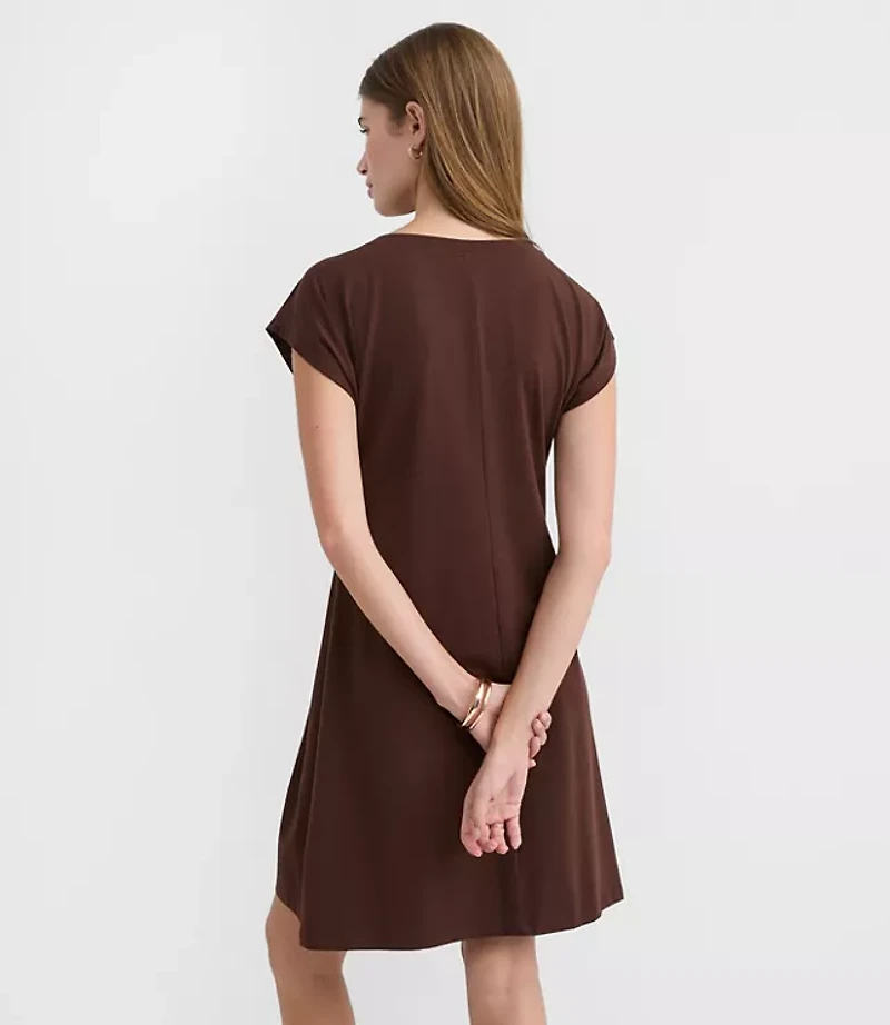Side Twist Cap Sleeve Mini Dress