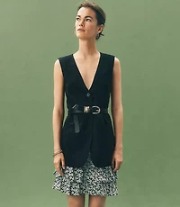 Floral Shirred Ruffle Mini Skirt