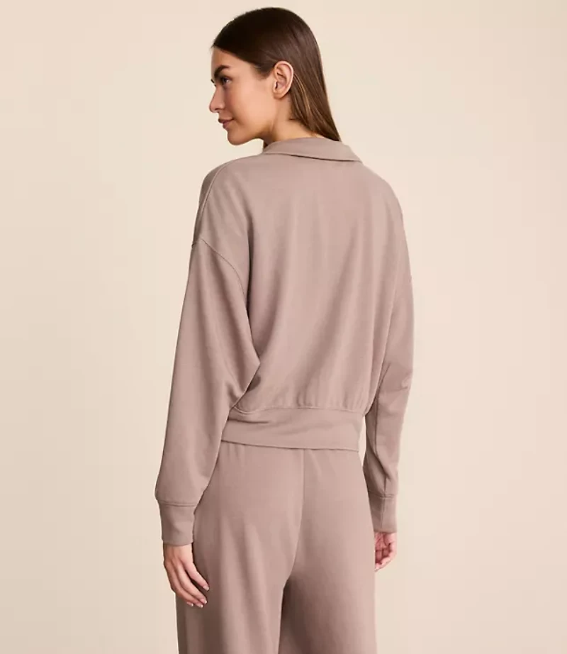 Lou & Grey Cozy Cotton Sweatshirt Jacket