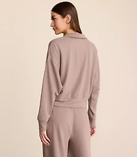 Lou & Grey Cozy Cotton Sweatshirt Jacket