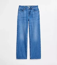 Rivete Mid Rise Relaxed Straight Jeans Vintage Wash