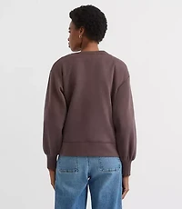 Petite Let It Snow Terry Puff Sleeve Sweatshirt