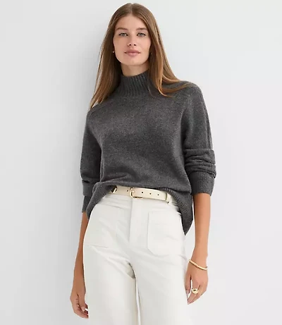 Petite Modern Mock Neck Sweater