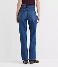 Rivete Mid Rise Relaxed Straight Jeans Dark Wash