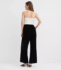 Satin Velvet Strapless Jumpsuit
