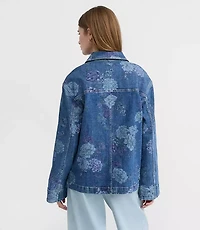 Floral Denim Chore Jacket