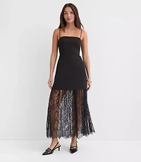 Chantilly Lace Mixed Media Maxi Dress