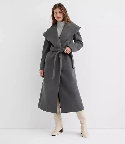 Shawl Collar Belted Coat