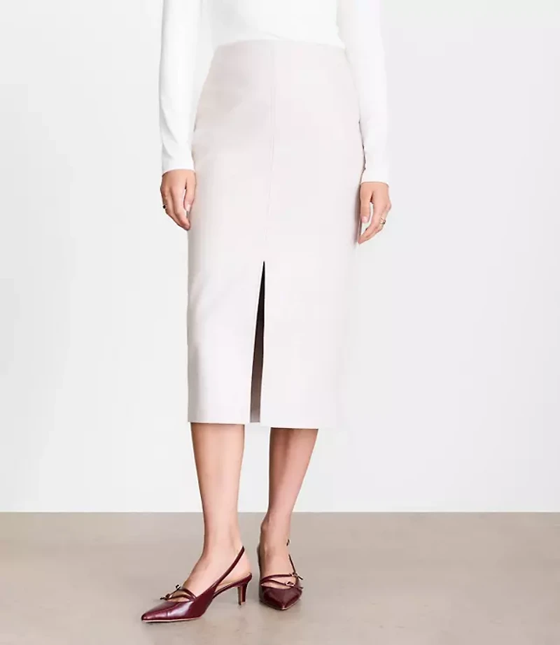 LOFT Versa Embossed Faux Leather Long Skirt