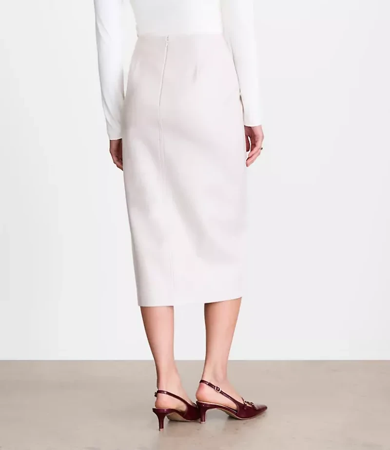 LOFT Versa Embossed Faux Leather Long Skirt