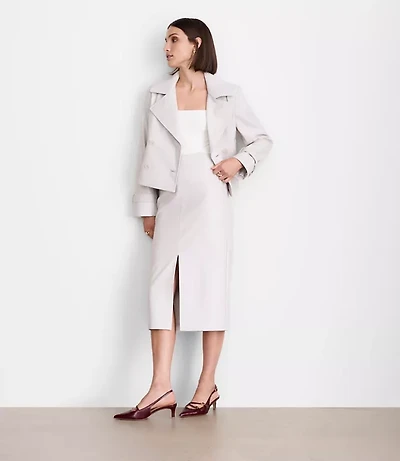 LOFT Versa Embossed Faux Leather Long Skirt