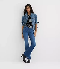 Rivete Mid Rise Boot Jeans Vintage Dark Wash