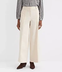 Petite Pintucked Wide Leg Pants