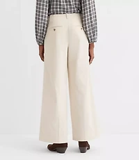 Petite Pintucked Wide Leg Pants