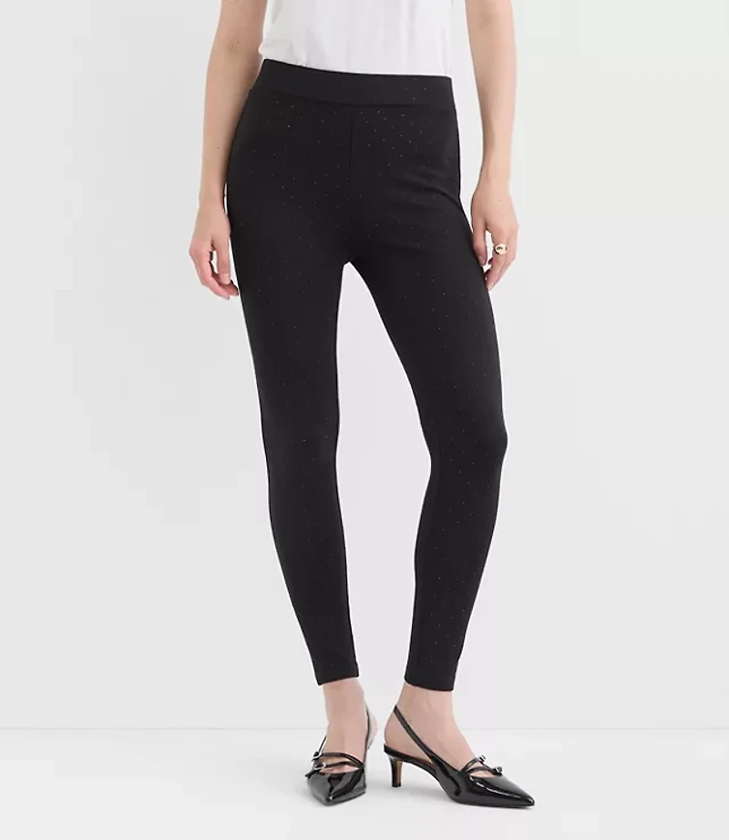 Petite Crystal Leggings Ponte