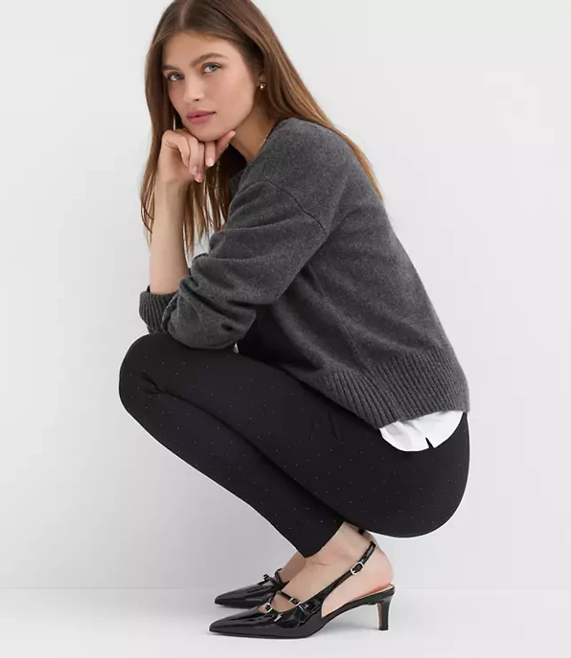 Petite Crystal Leggings Ponte