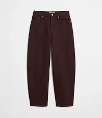 Petite High Rise Barrel Jeans Iced Espresso