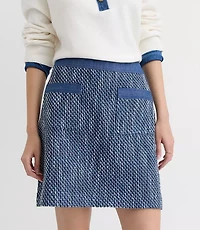 Denim Tweed Mini Skirt