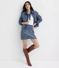 Denim Tweed Mini Skirt