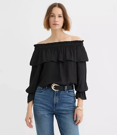 Ruffled Off The Shoulder Blouse