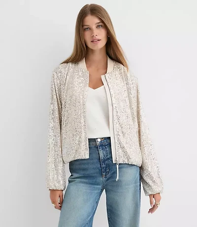 Sequin Bomber Jacket