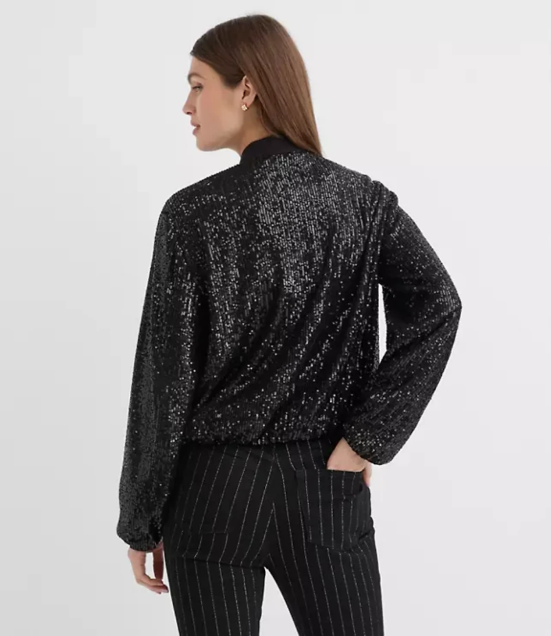 Sequin Bomber Jacket