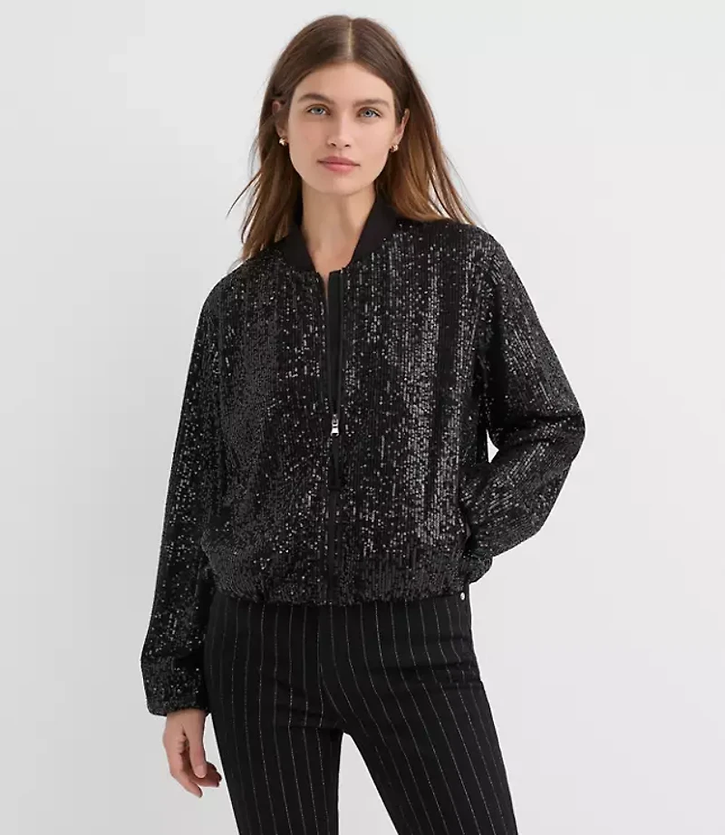 Sequin Bomber Jacket