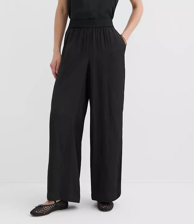 Pull On Wide Leg Pants