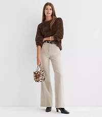 Petite Slim Flare Pants in Stretch Velvet